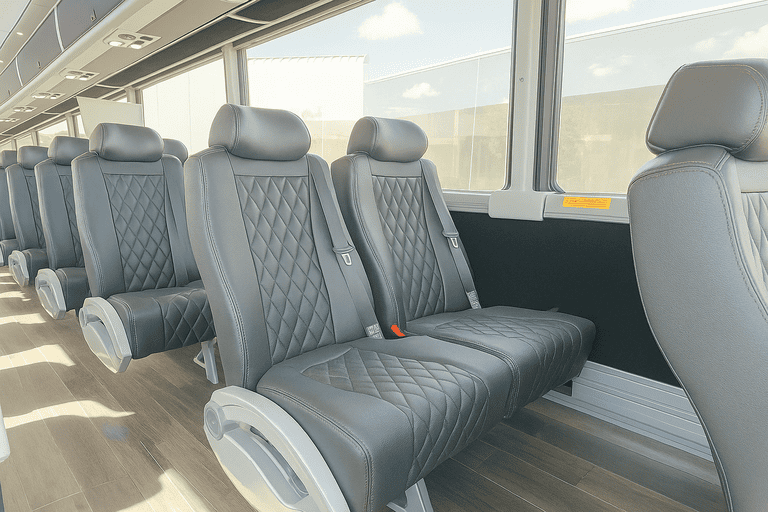 interior of Charter Bus Rental Broomfield charter bus